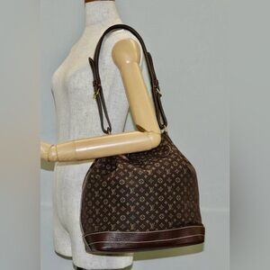 Louis Vuitton Mini Lin Monogram Ebene Noe Shoulder Bag